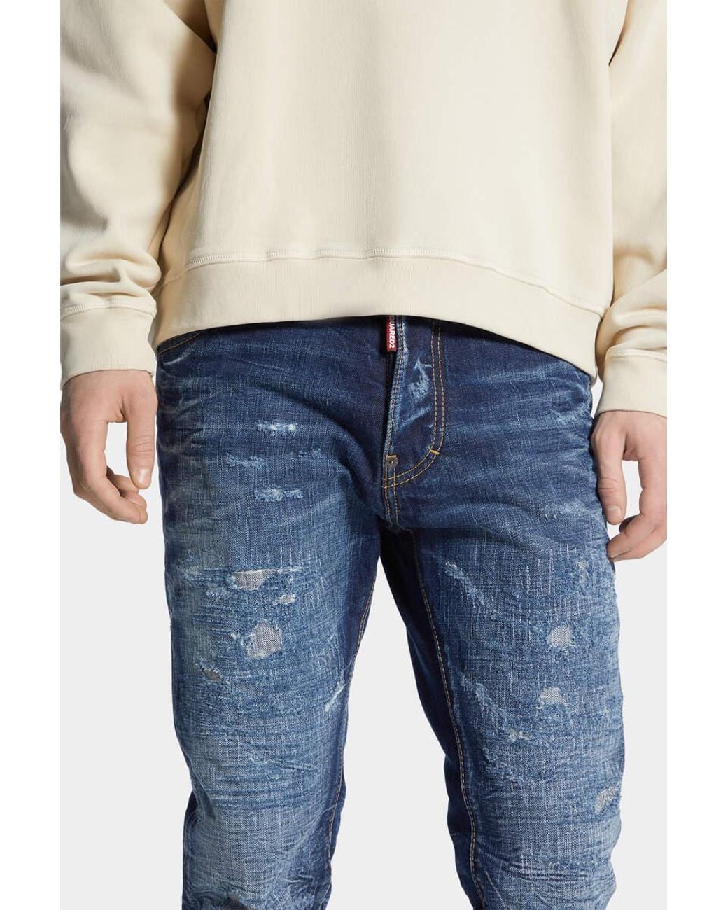 DSquared² Blue Cool Guy Distressed Jeans for men