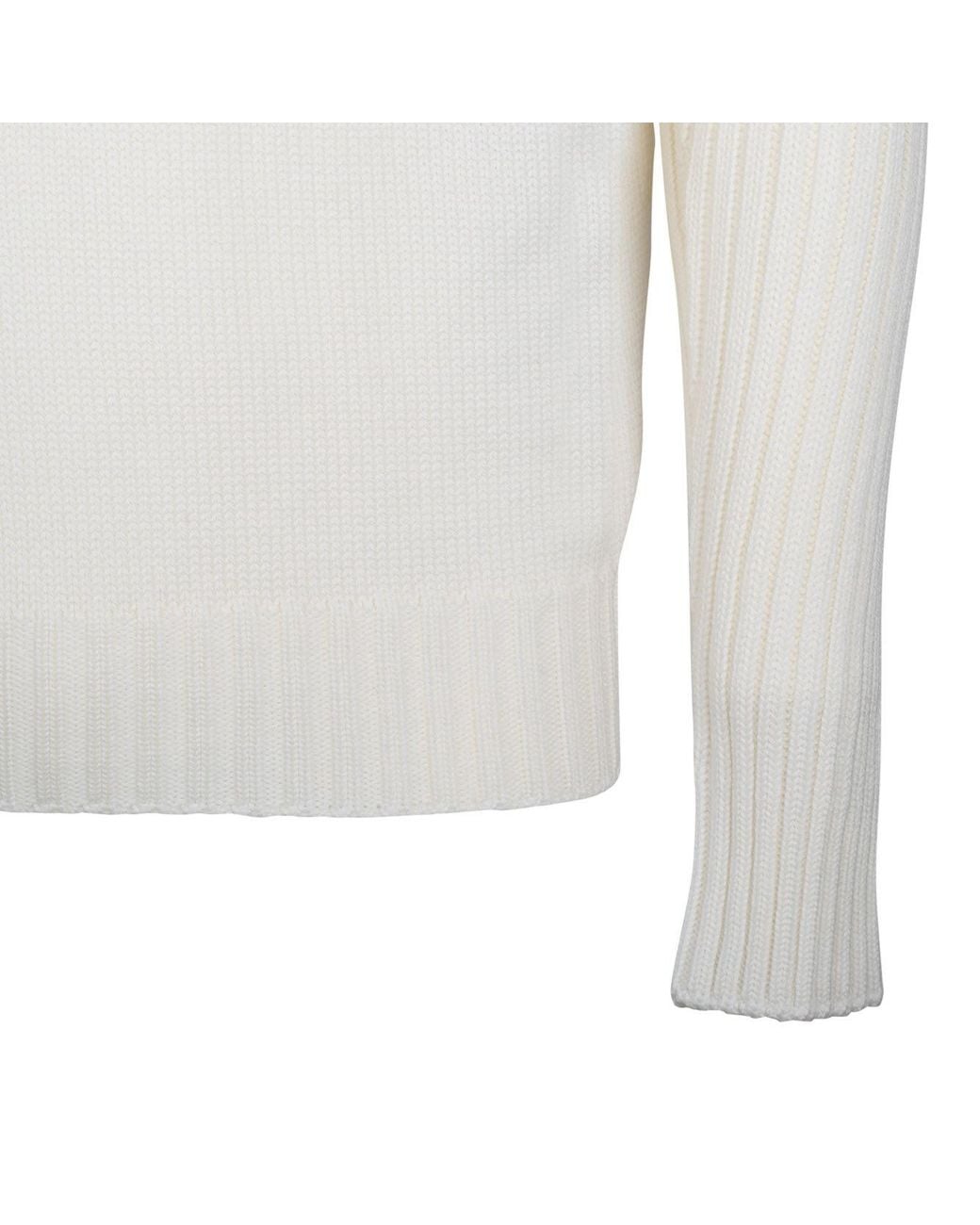 Gran Sasso White Long Sleeve Turtleneck Jumper for men