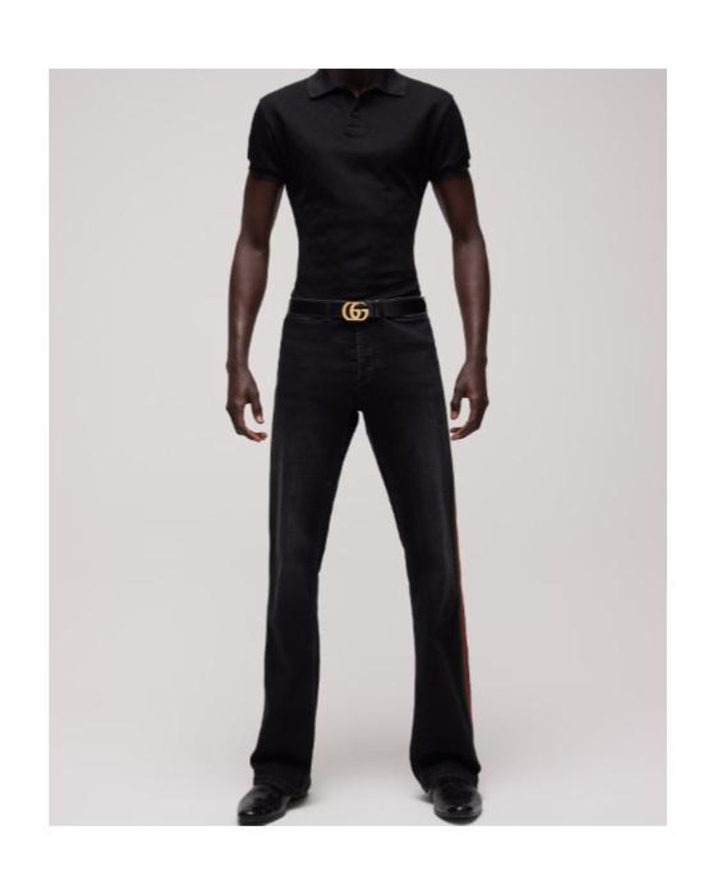 Gucci Blue Side Stripe Flared Jeans for men