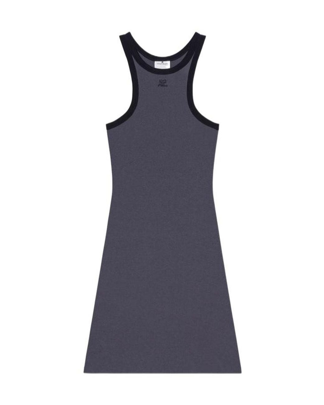 Courreges Blue Courrèges Racerback Sleeveless Mini Dress