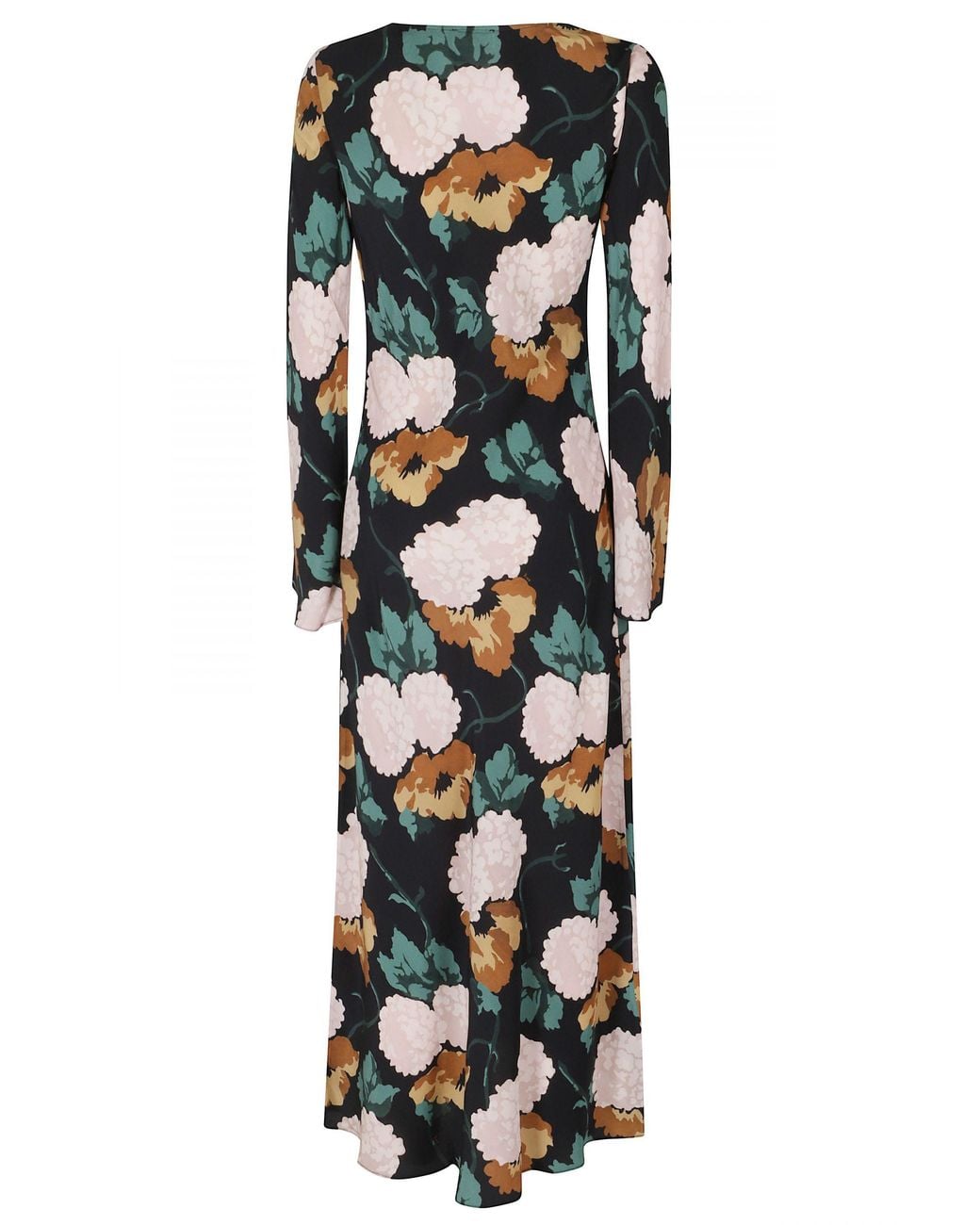 Rixo Black Amal Floral Maxi Dress