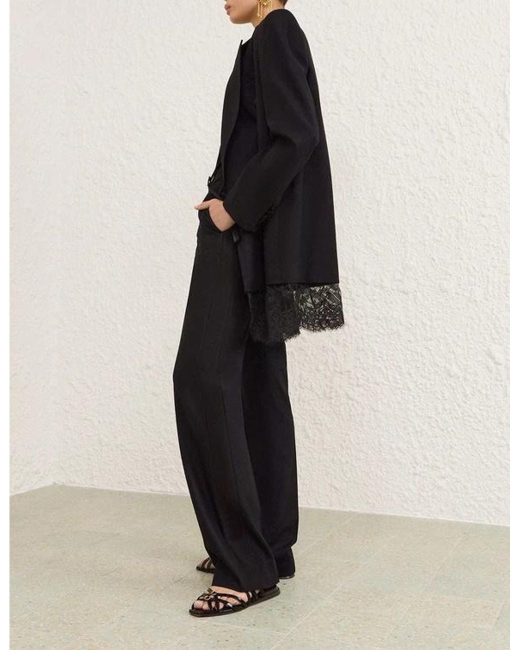 Zimmermann Black Straight-Leg Casual Trousers