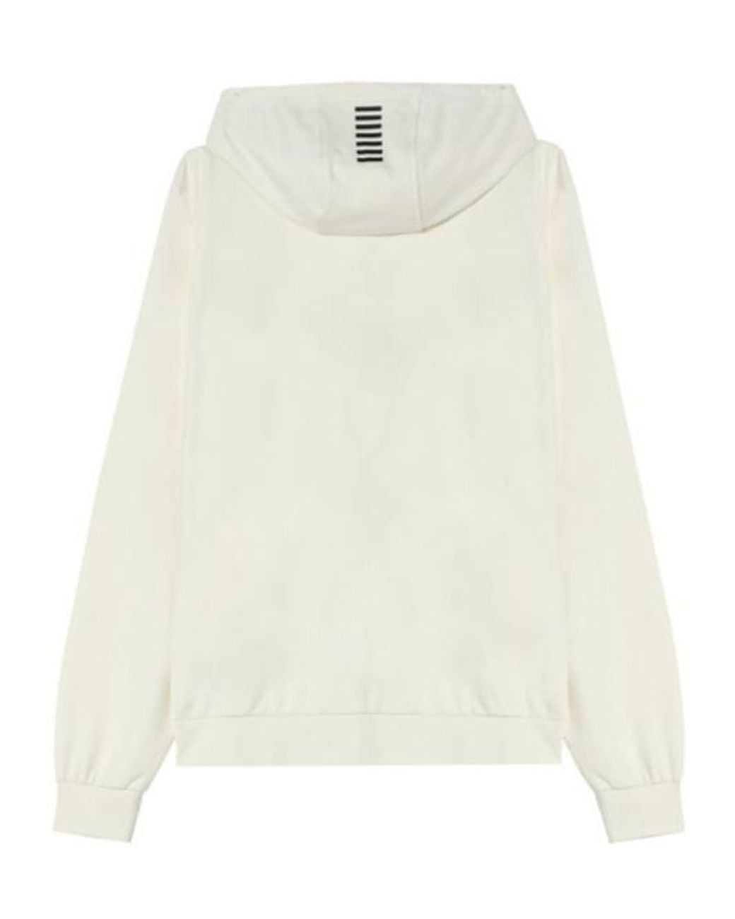Emporio Armani White Logo-Print Hoodie for men