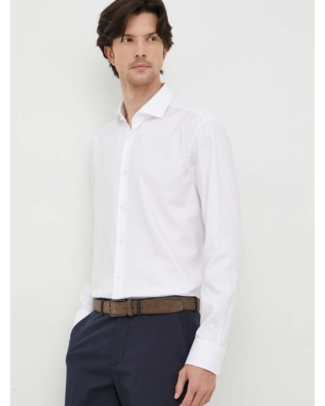 Boss White Long-Sleeved Shirt for men