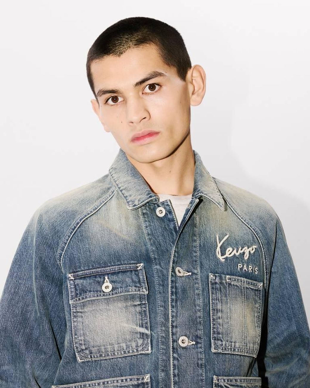 KENZO Blue Creations' Trucker Jacket for men