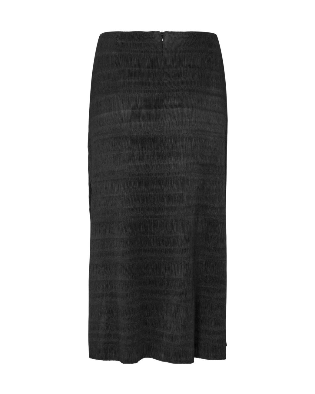 Magda Butrym Black Textured Fringe Midi Skirt