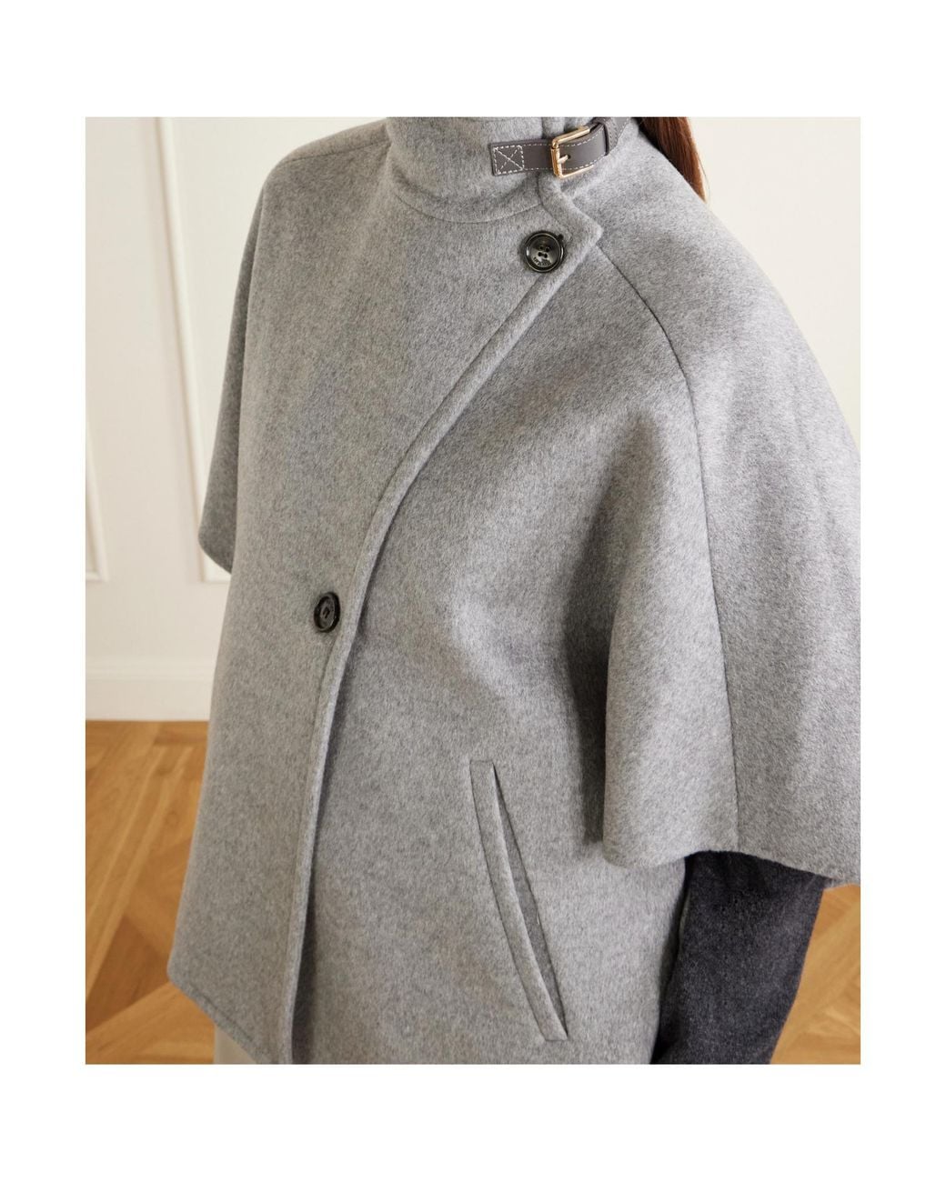 Max Mara Gray Oversized Cape