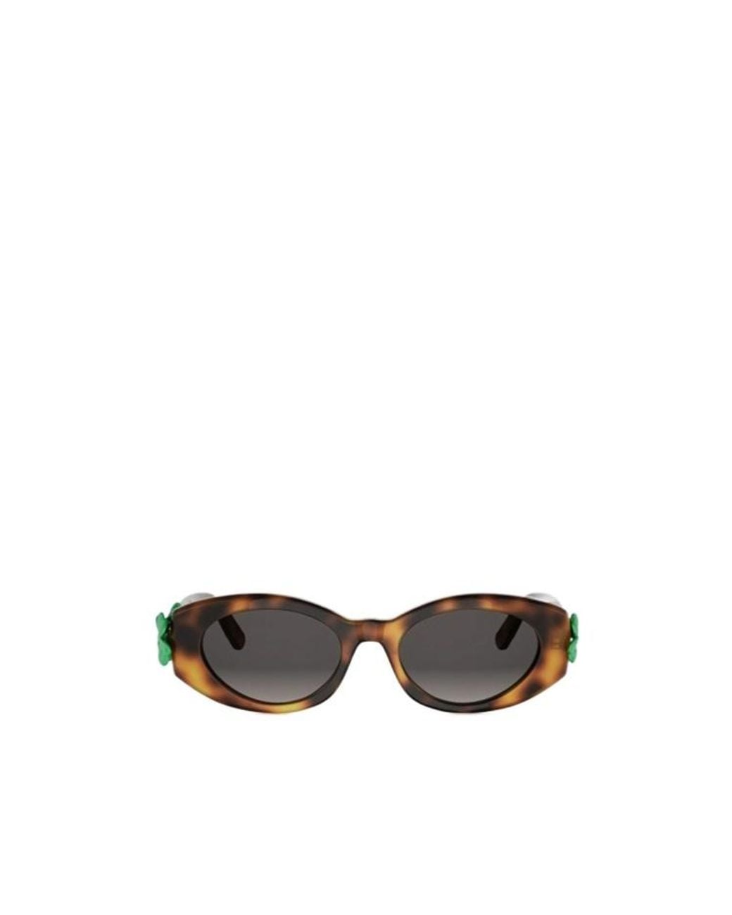 Dior White Eyewear Oval Frame Sunglasses