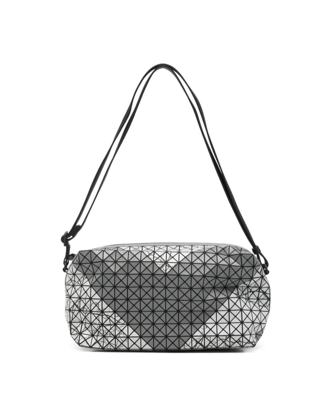 Issey Miyake White Geometric-Patterned Shoulder Bag for men