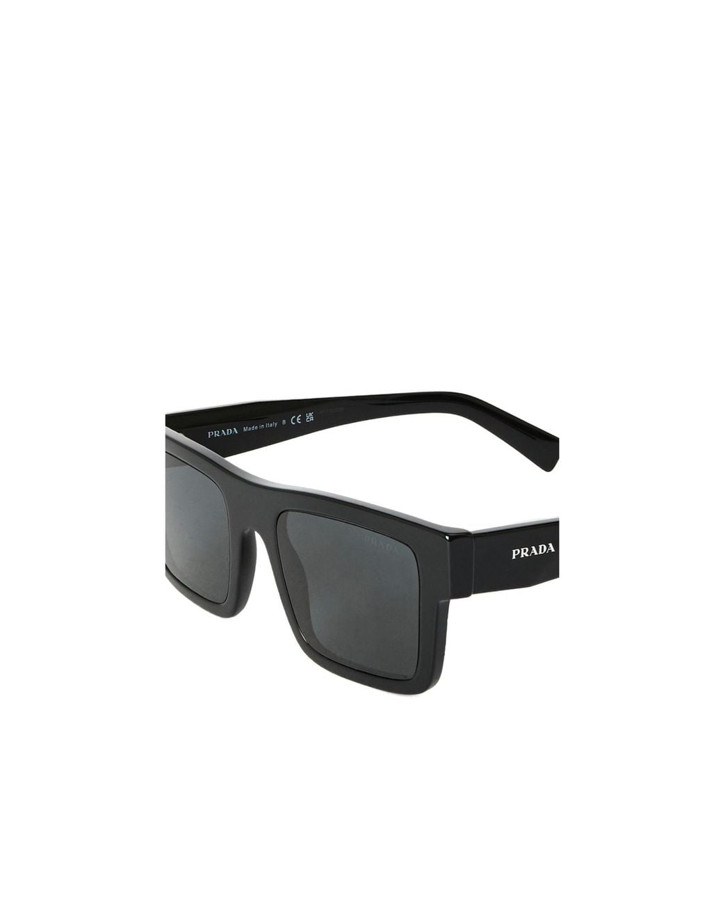 Prada Metallic Acetate Thickframe Square Sunglasses for men