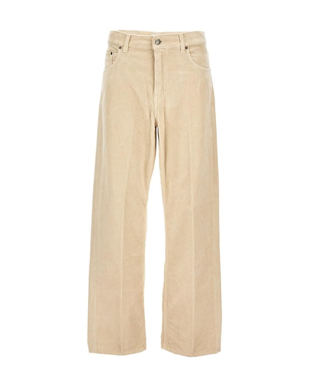 Haikure Natural Corduroy Wide-Leg Pants