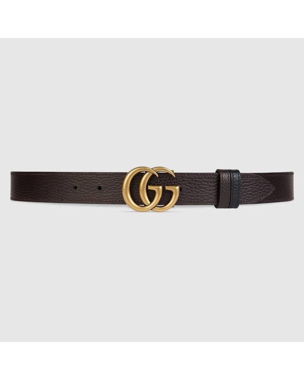 Gucci White Gg Marmont Reversible Belt for men