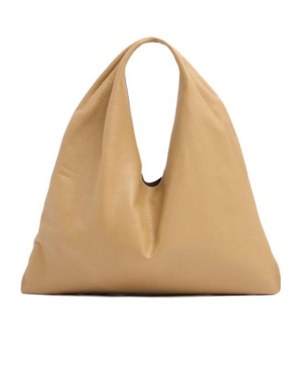 The Row Natural Small Bindle Silk Leather Top Handle Bag