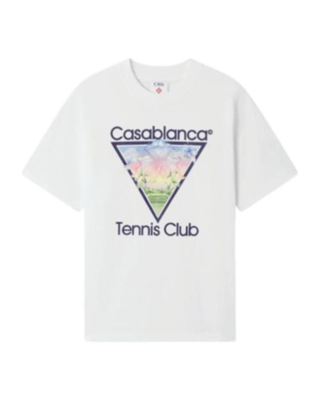 Casablanca White Short-Sleeved T-Shirt for men