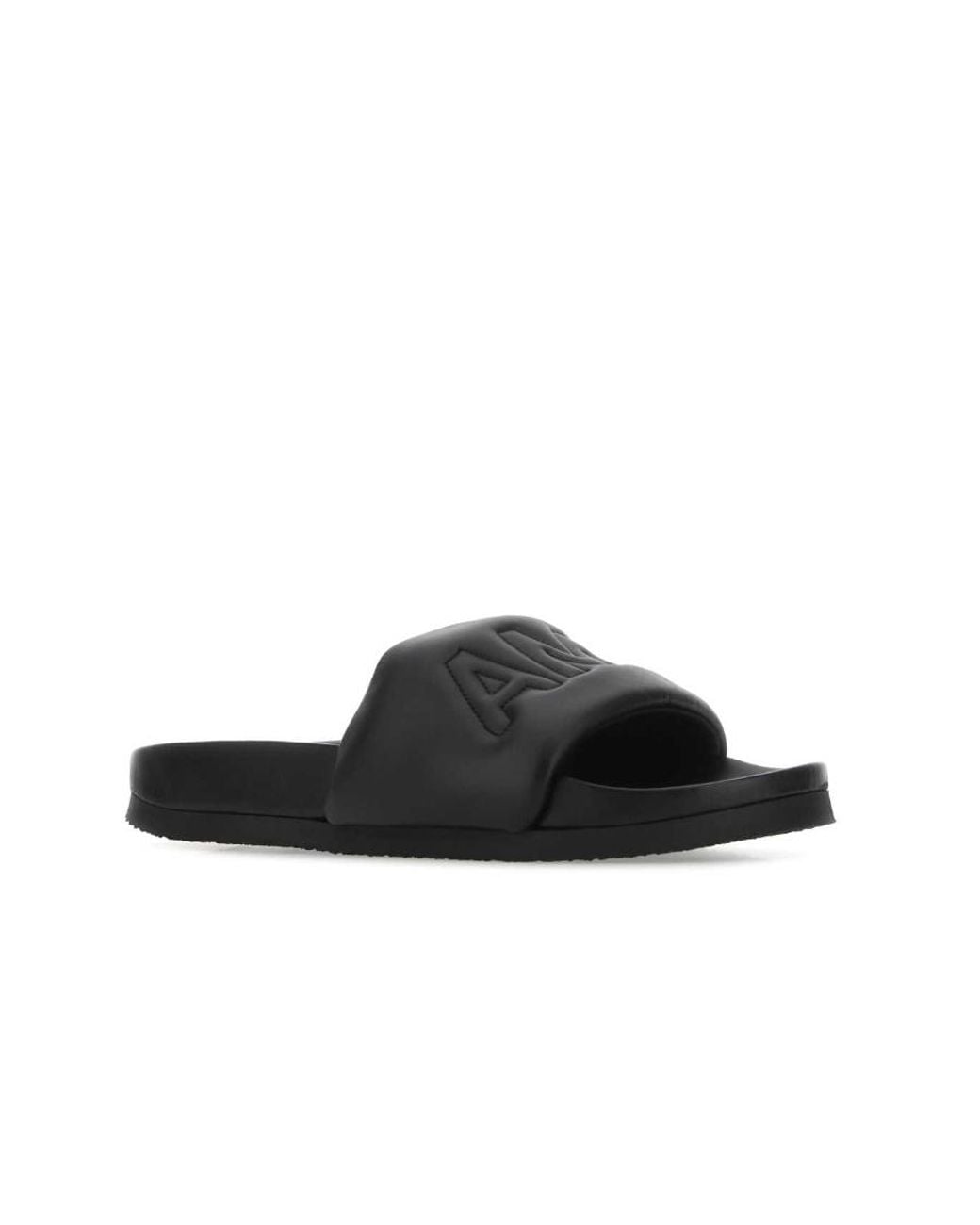 Ambush Black Logo Embossed Padded Slides for men