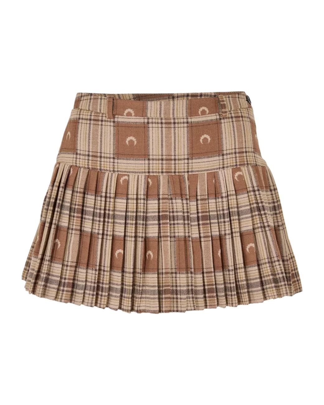 MARINE SERRE Brown Moon Mini Skirt