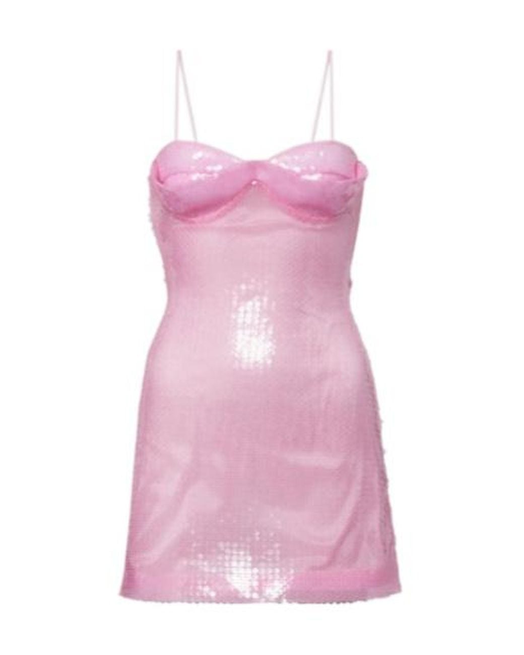 David Koma Pink Sequined Minidress