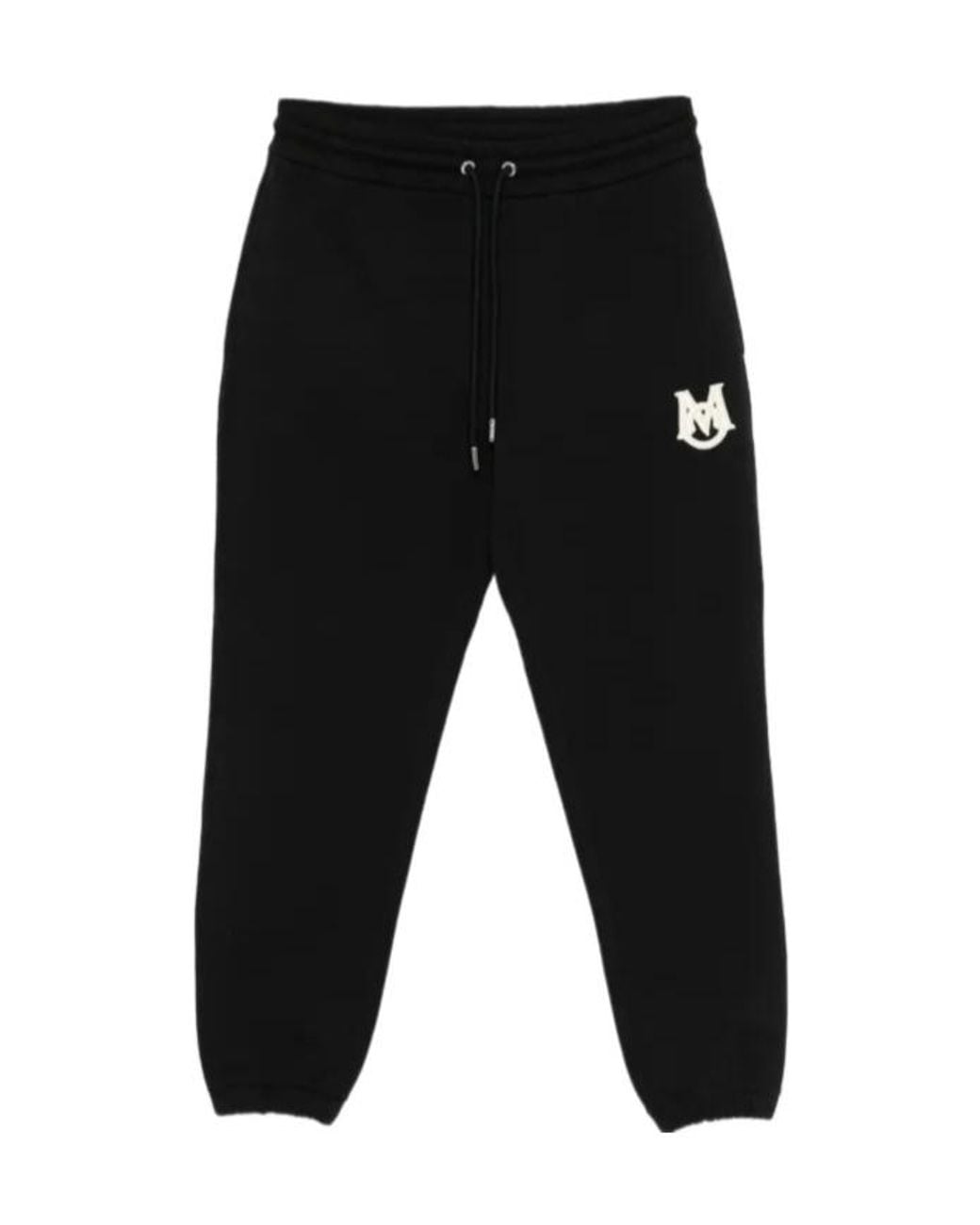Moncler Black Closed Hem Fleece Joggers for men