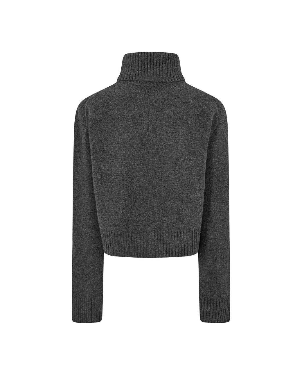 Ganni Black Slim-Fit High-Neck Knit Sweater