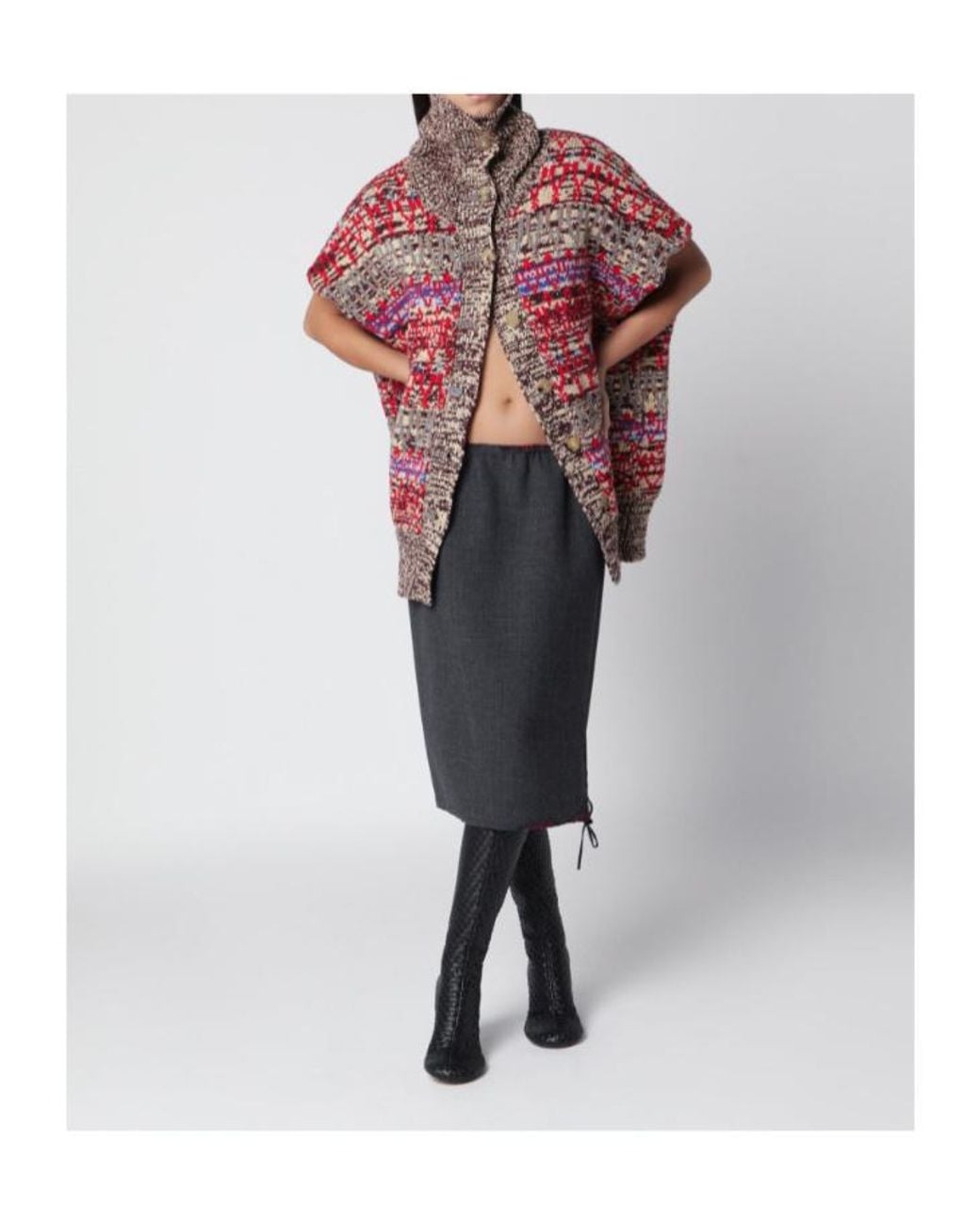 Dries Van Noten Red Knitted Cardigan