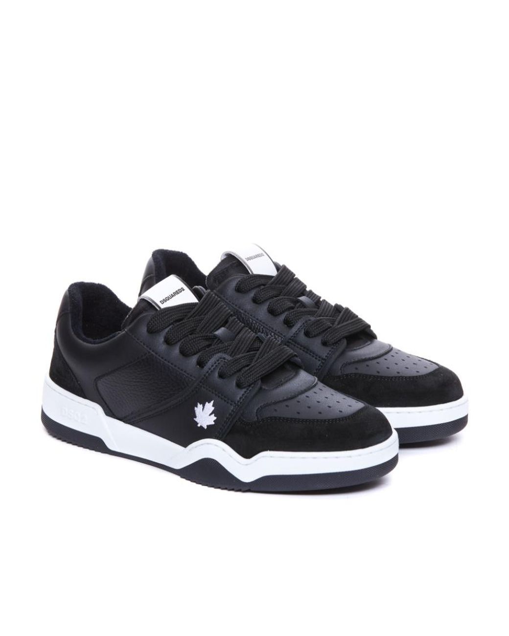 DSquared² Blue Logo-Embroidered Low-Top Sneakers for men