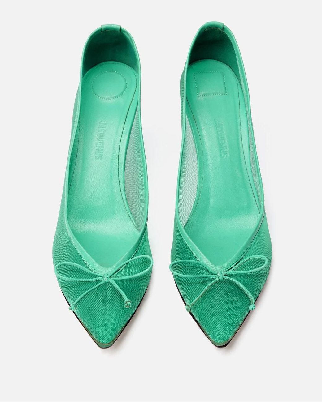 Jacquemus Green 80Mm Les Escarpins Tourni Pumps