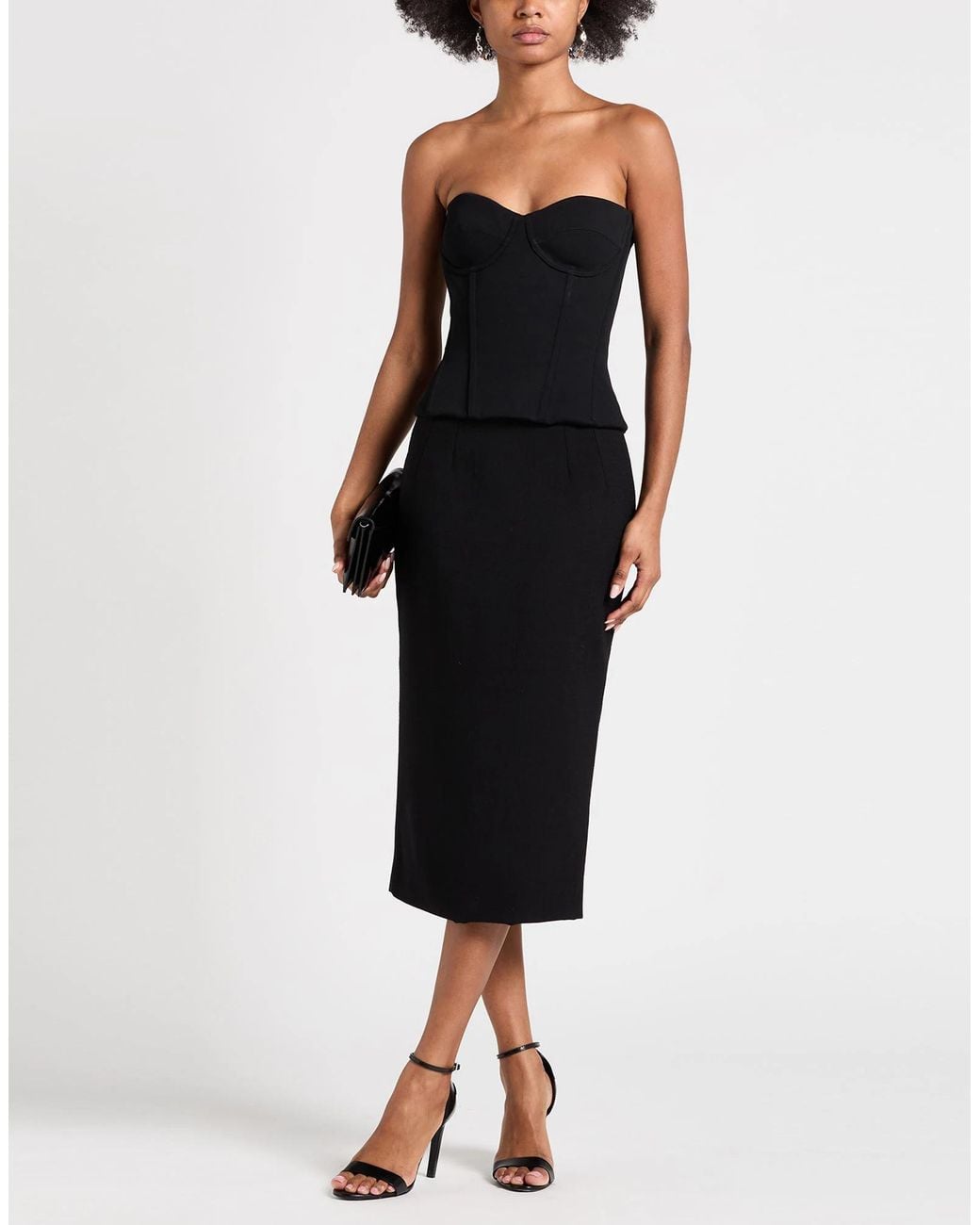 Dolce & Gabbana Black Solid-Colored Pencil Skirt