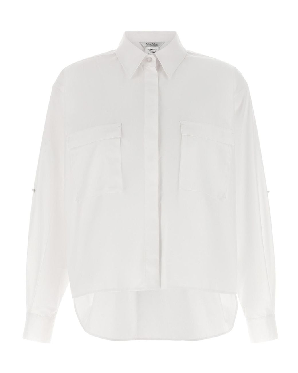 Max Mara White Tenue Button-Up Long-Sleeved Shirt
