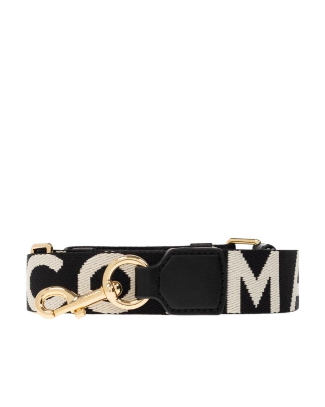 Marc Jacobs Black The Thin Logo Webbing Strap