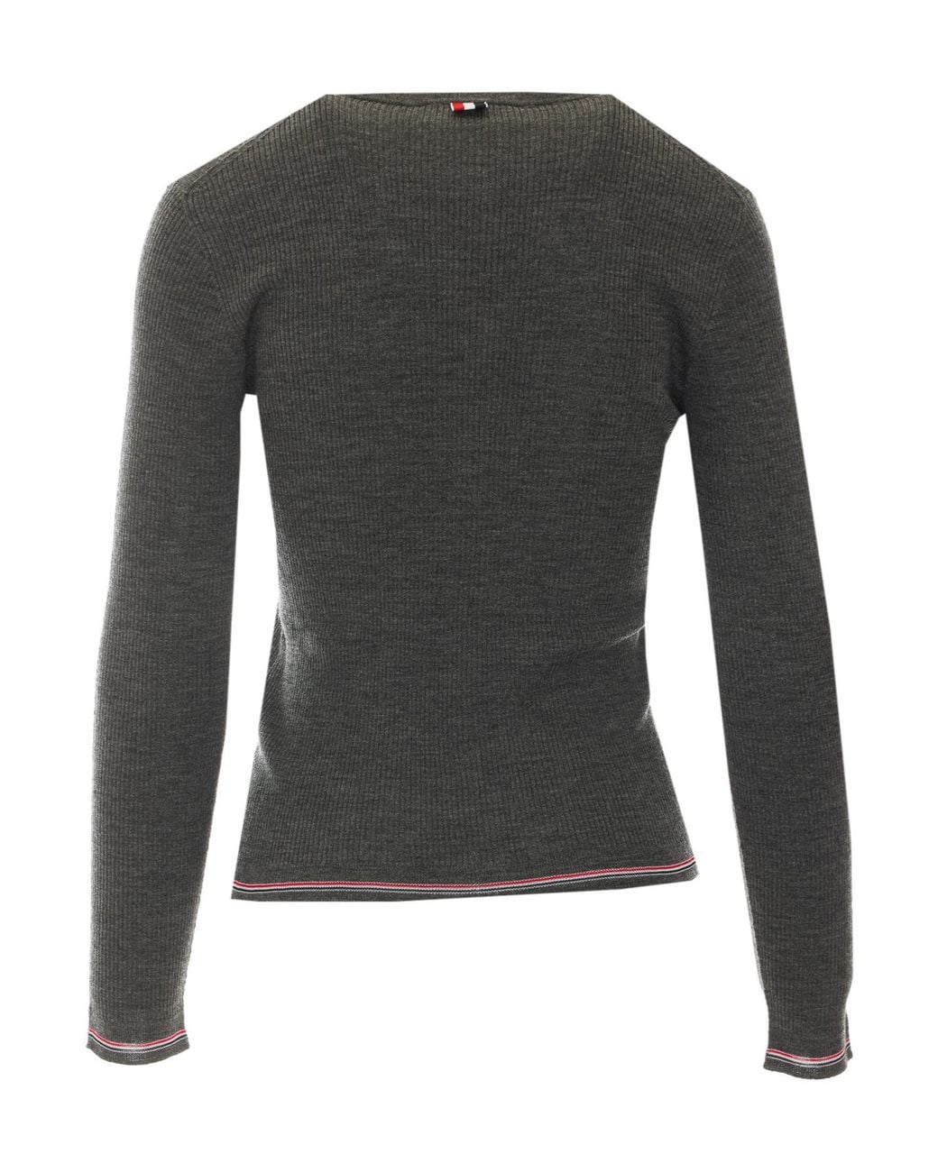 Thom Browne Black Ribbed Knit Cardigan