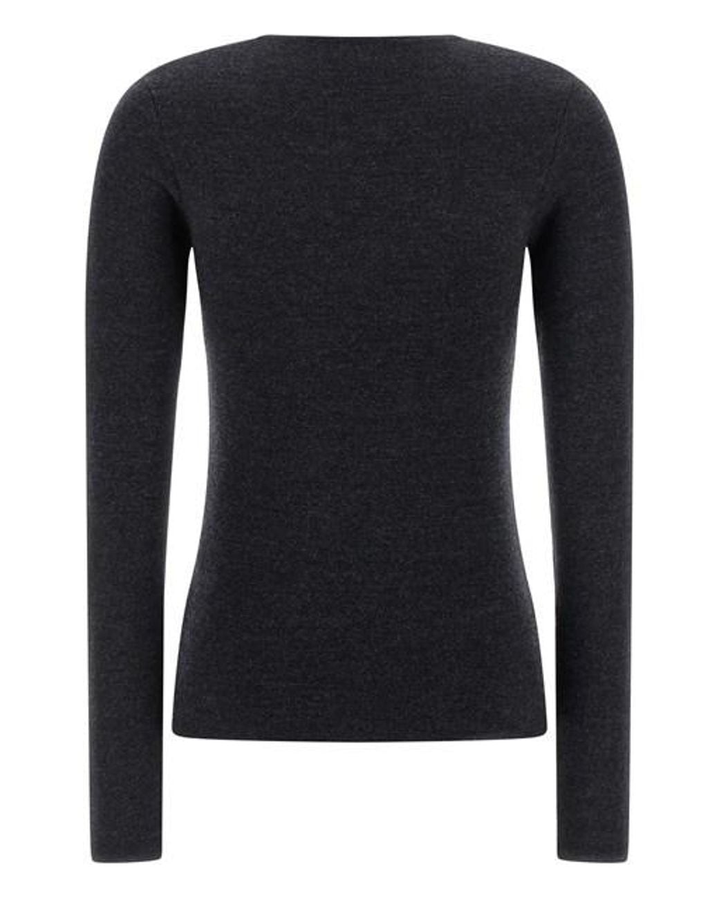 Totême Black Compact Knit Top