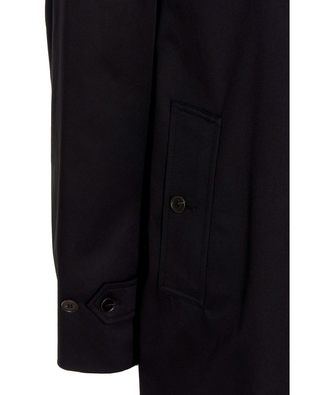 Burberry Blue Single-Breasted Midi Coat for men