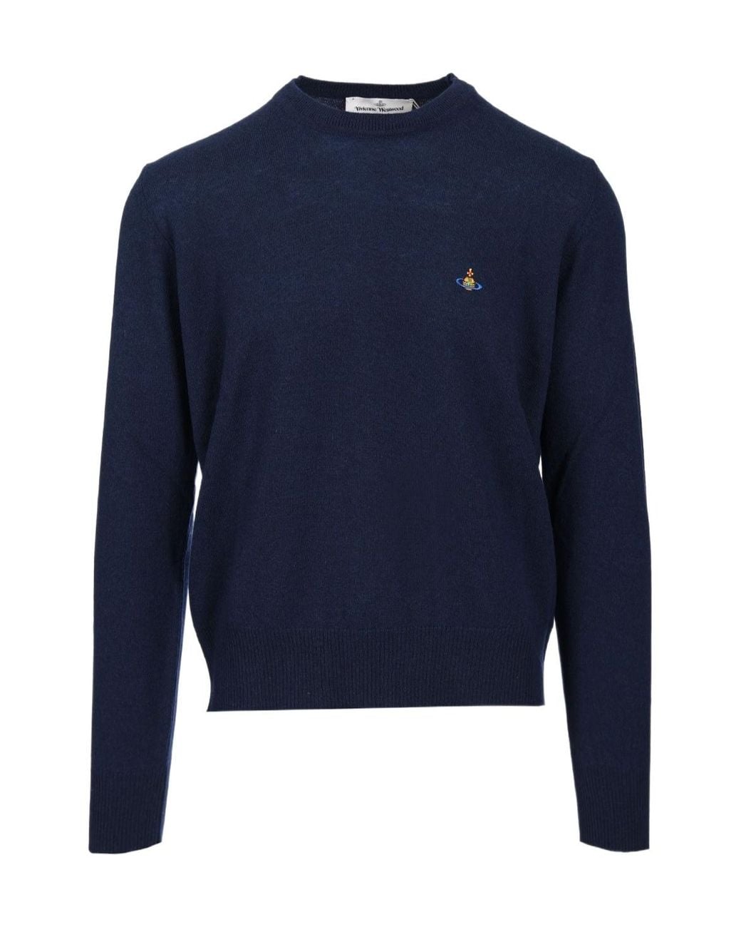 Vivienne Westwood Blue Orb Embroidered Crewneck Jumper for men