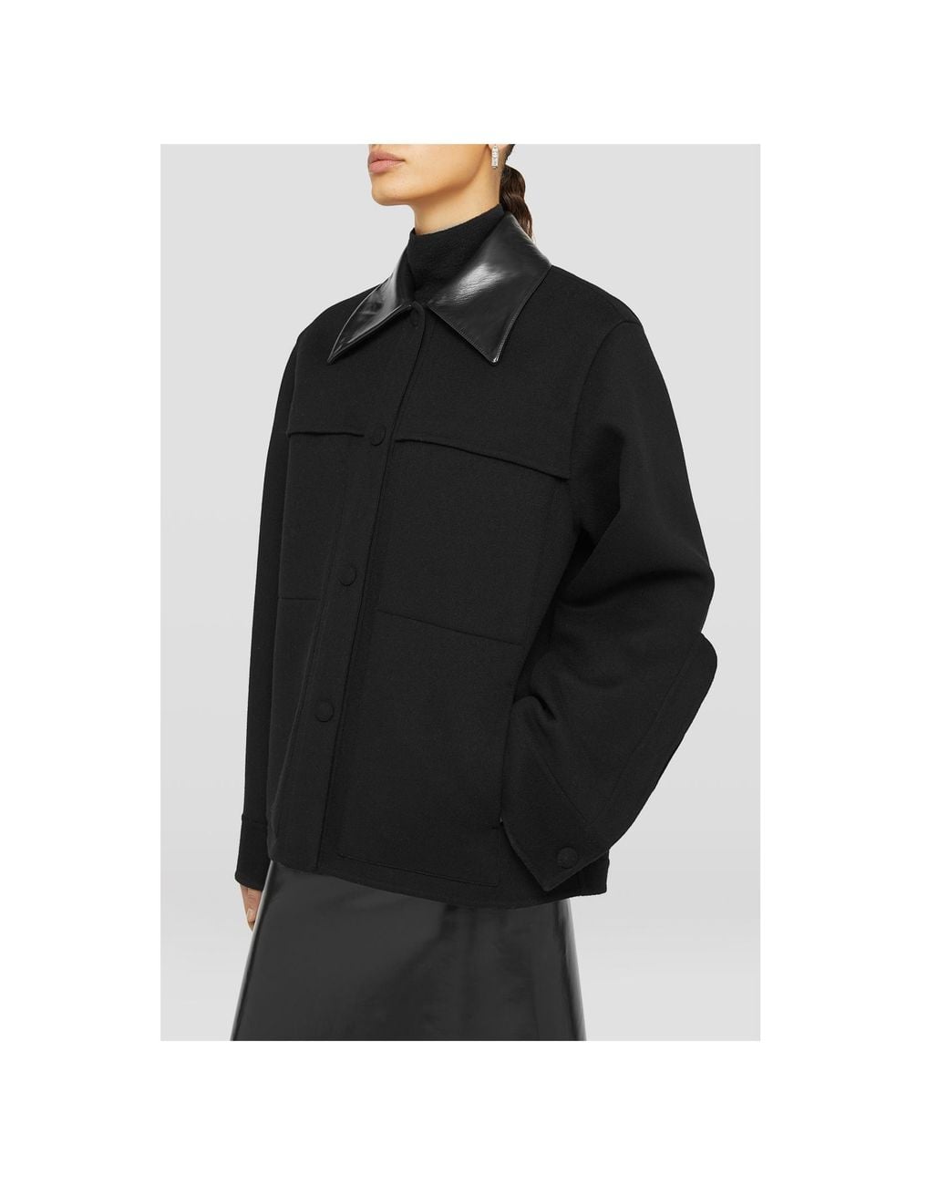 Jil Sander Black Long-Sleeved Overshirt