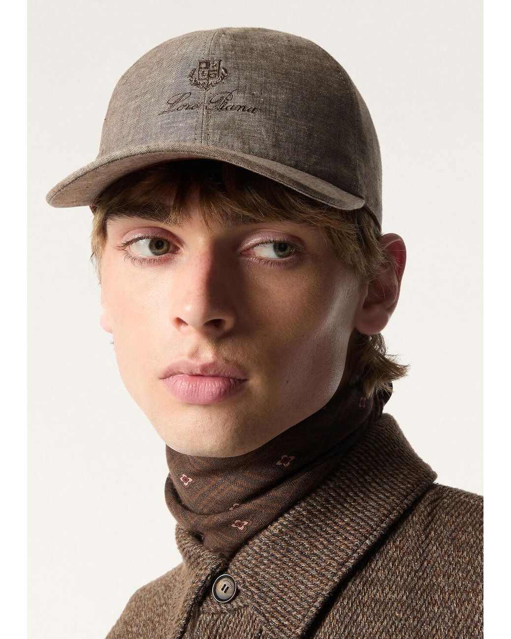 Loro Piana Brown Baseball Cap for men