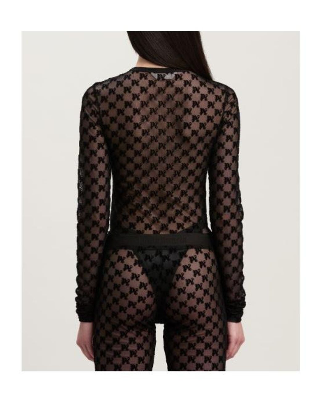 Palm Angels Black Long Sleeve Tops