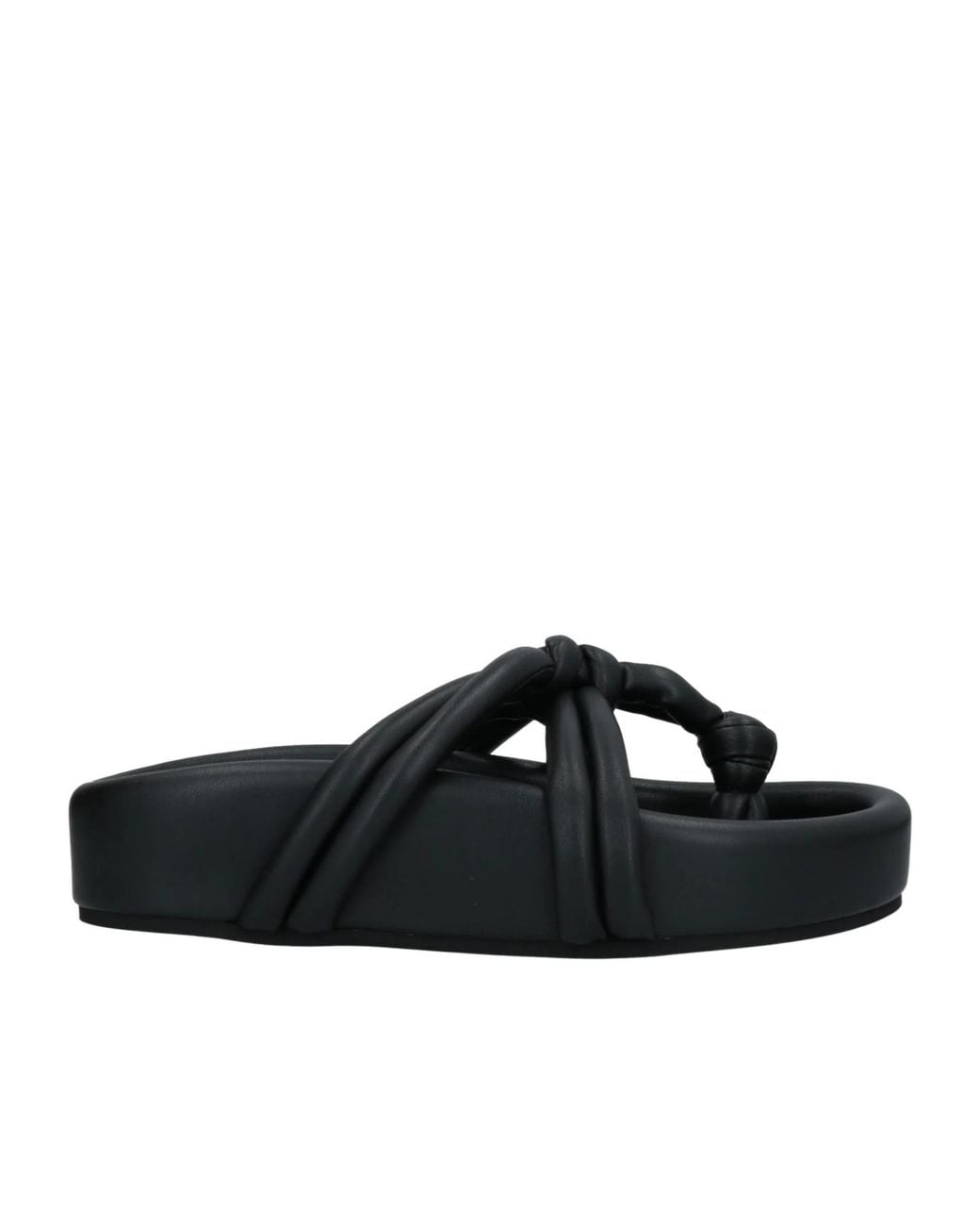 MM6 by Maison Margiela Black Solid-Color Flip-Flops