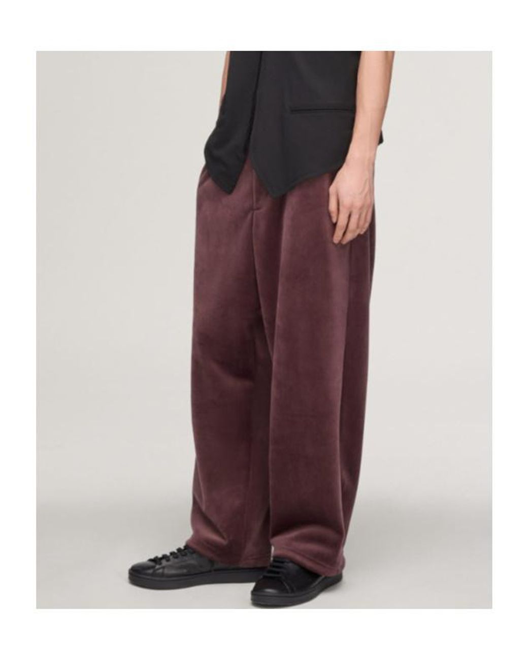 Y-3 Purple Wide-Leg Drawstring Pants for men