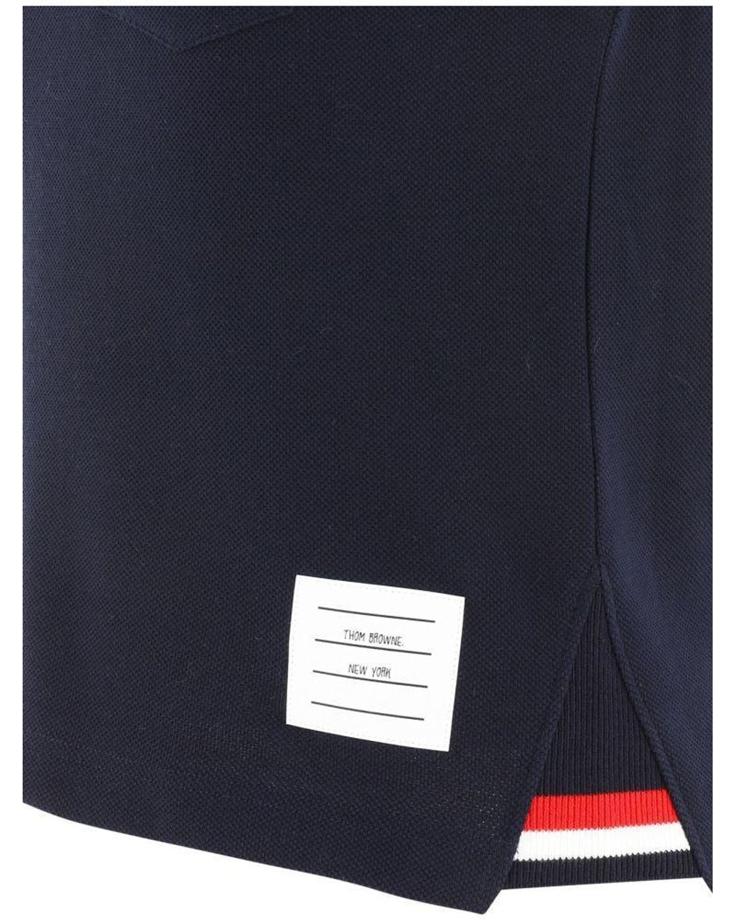 Thom Browne Black Rwb-Stripe Sleeveless Top