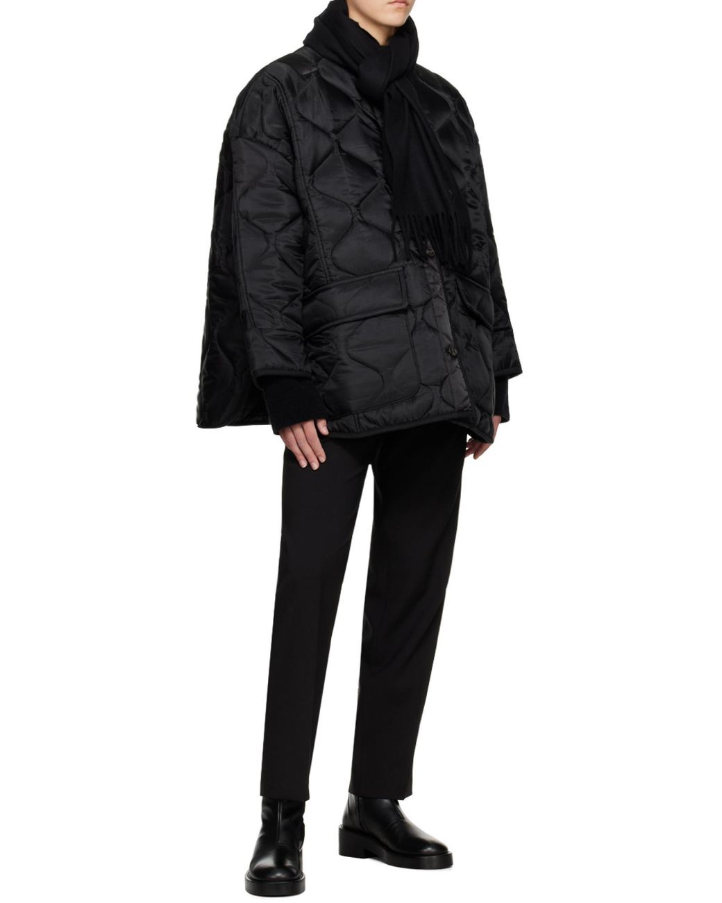 Frankie Shop Black Pleated Long Trousers