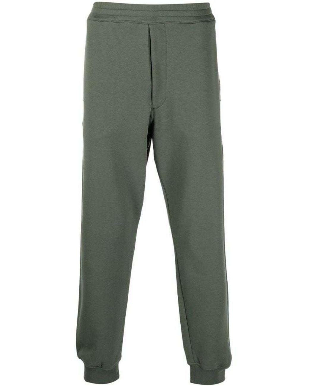 McQueen Green Logo Printed Elastic Waist Jogging Pants for men