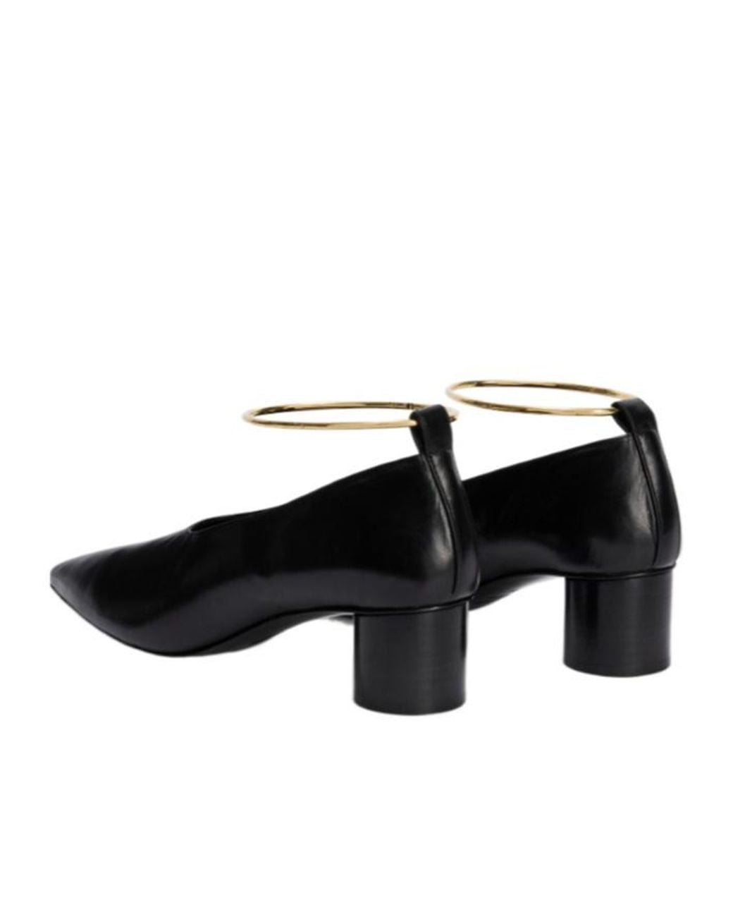 Jil Sander Black Ring Detachable-Metal Pumps
