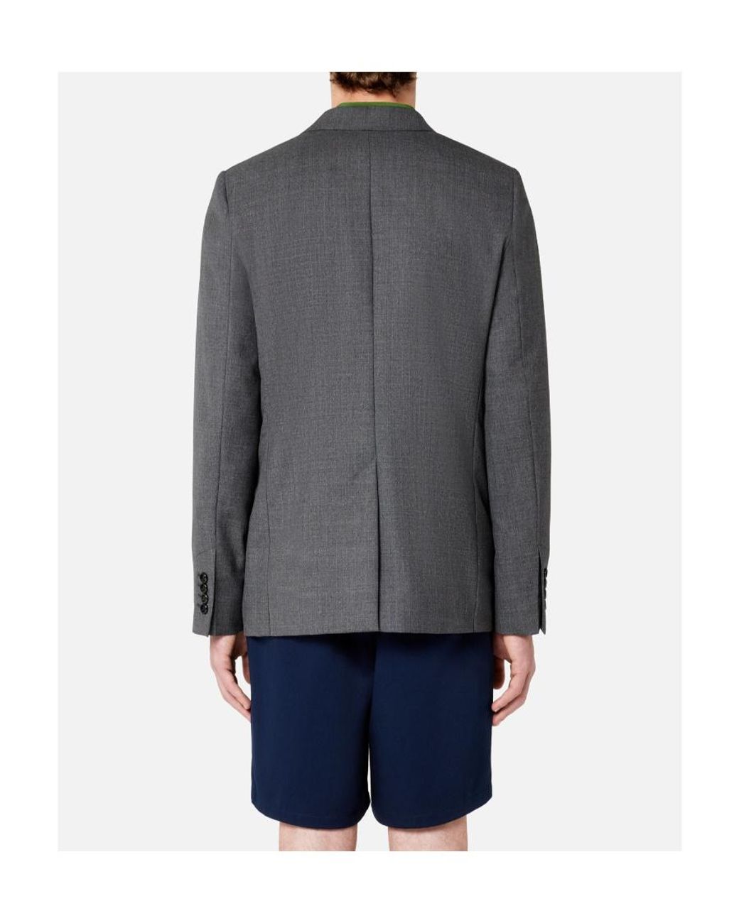 AMI Gray Single-Breasted Blazer for men