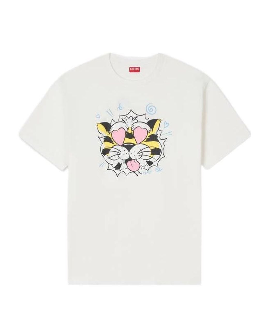 KENZO White Wild Tiger Loose T-Shirt