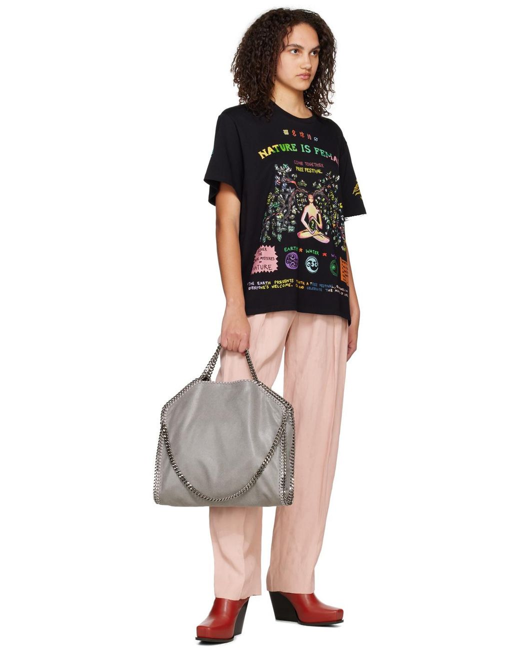 Stella McCartney Gray Falabella Chain-Linked Tote Bag