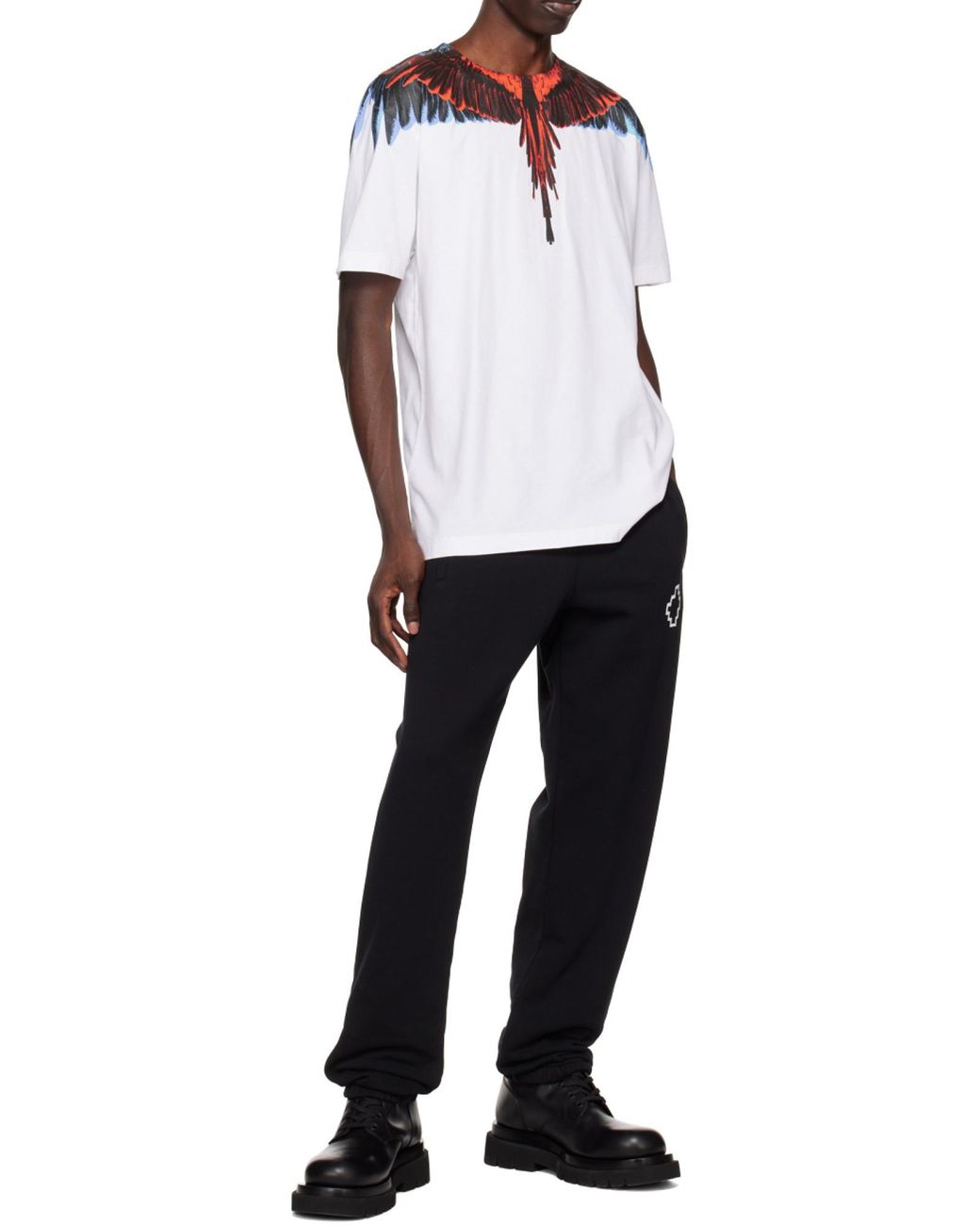 Marcelo Burlon White County Of Milan Icon Wings Printed Crewneck T-Shirt for men