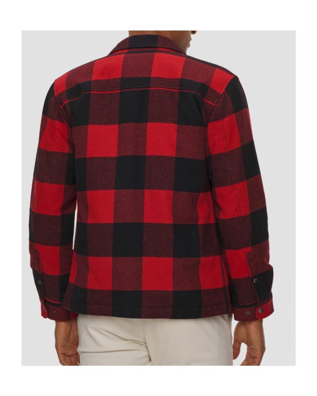 Woolrich Red Checked Overshirt Jacket for men