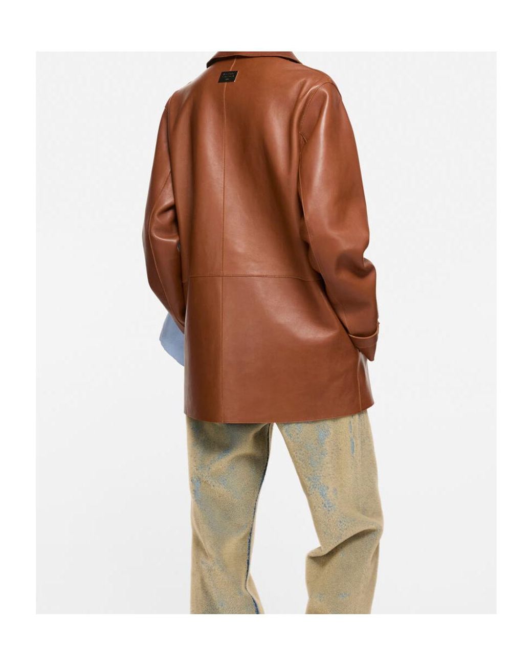 Acne Brown Leather Coat