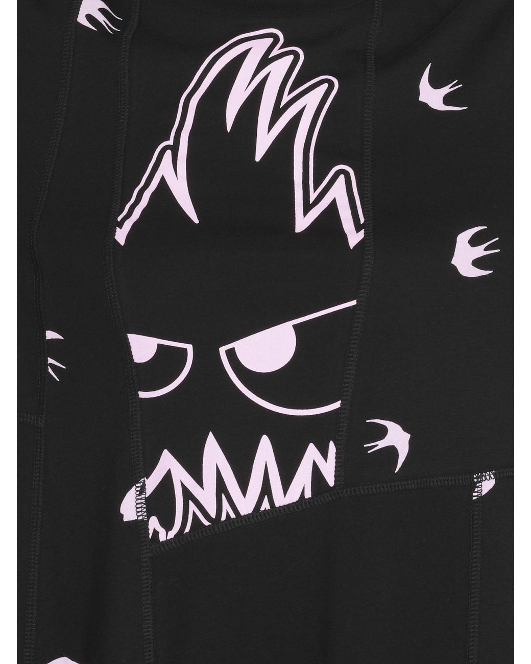 McQ Alexander McQueen Black Swallow Monster T-Shirt Dress