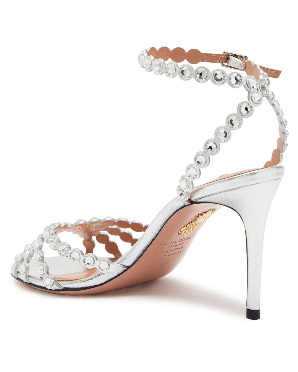 Aquazzura Metallic Leather Sandals